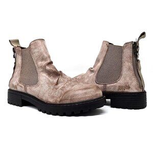 Blowfish Malibu Redsen Vegan Ankle Chelsea Bootie Brown Zip Women's Size 7